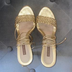 Gold Pump Sandals